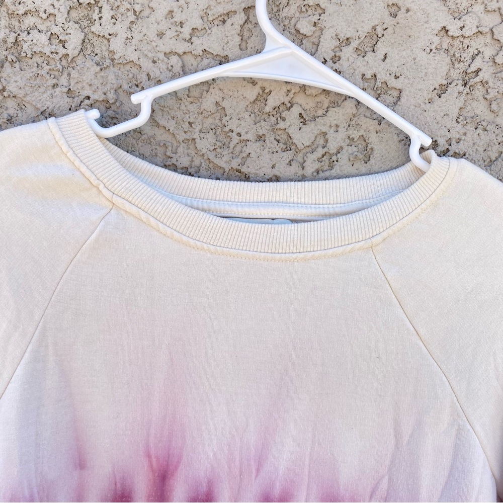 KNOX ROSE Tie Dye Balloon Sleeve Crewneck Pullover Sweatshirt - Picture 4 of 10